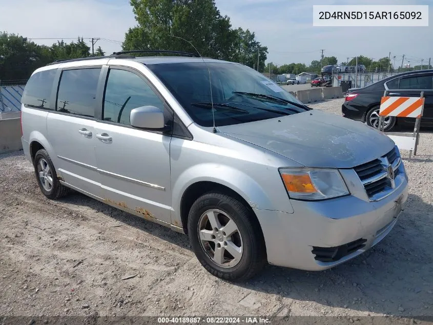 2010 Dodge Grand Caravan Sxt VIN: 2D4RN5D15AR165092 Lot: 40189887