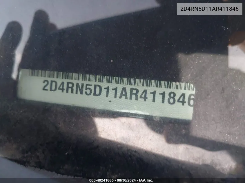 2D4RN5D11AR411846 2010 Dodge Grand Caravan Sxt