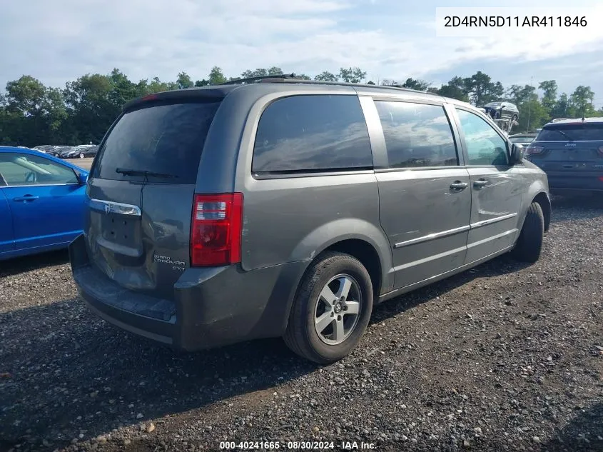 2010 Dodge Grand Caravan Sxt VIN: 2D4RN5D11AR411846 Lot: 40241665