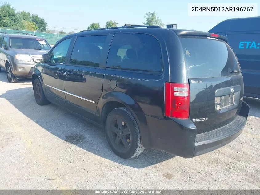 2010 Dodge Grand Caravan Sxt VIN: 2D4RN5D12AR196767 Lot: 40247483