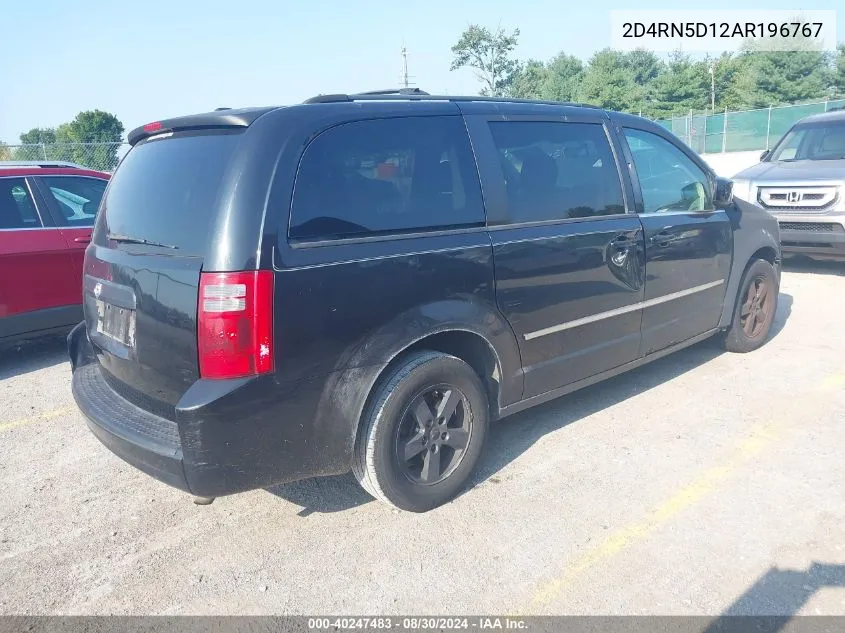 2010 Dodge Grand Caravan Sxt VIN: 2D4RN5D12AR196767 Lot: 40247483