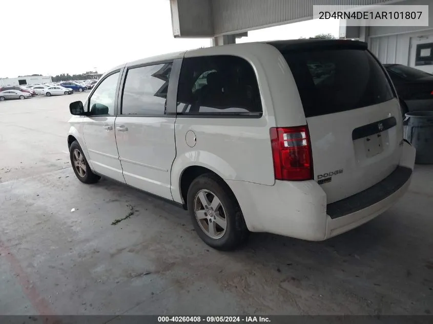 2010 Dodge Grand Caravan Se VIN: 2D4RN4DE1AR101807 Lot: 40260408