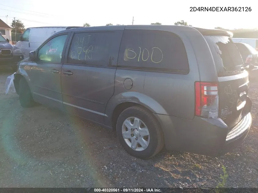 2010 Dodge Grand Caravan Se VIN: 2D4RN4DEXAR362126 Lot: 40320561