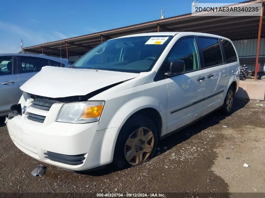 2010 Dodge Grand Caravan C/V VIN: 2D4CN1AE3AR340235 Lot: 40320704