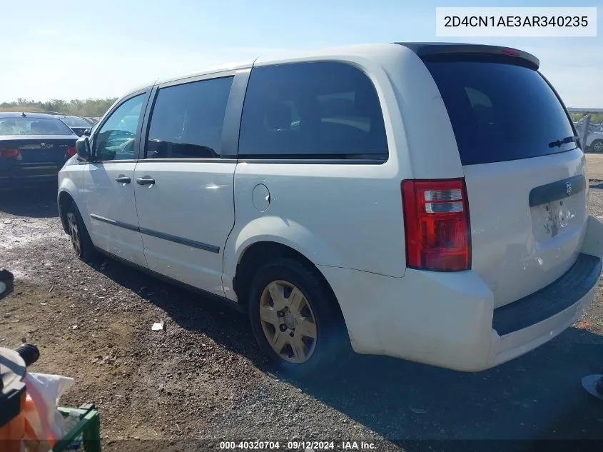 2010 Dodge Grand Caravan C/V VIN: 2D4CN1AE3AR340235 Lot: 40320704