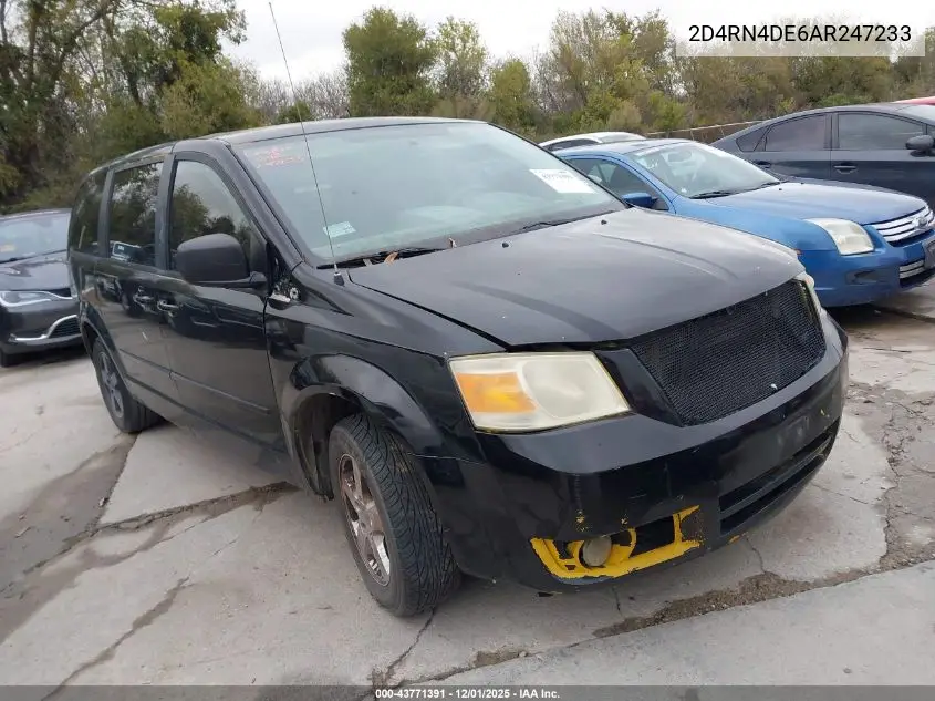2D4RN4DE6AR247233 2010 Dodge Grand Caravan Se