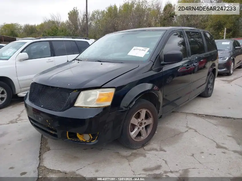 2D4RN4DE6AR247233 2010 Dodge Grand Caravan Se