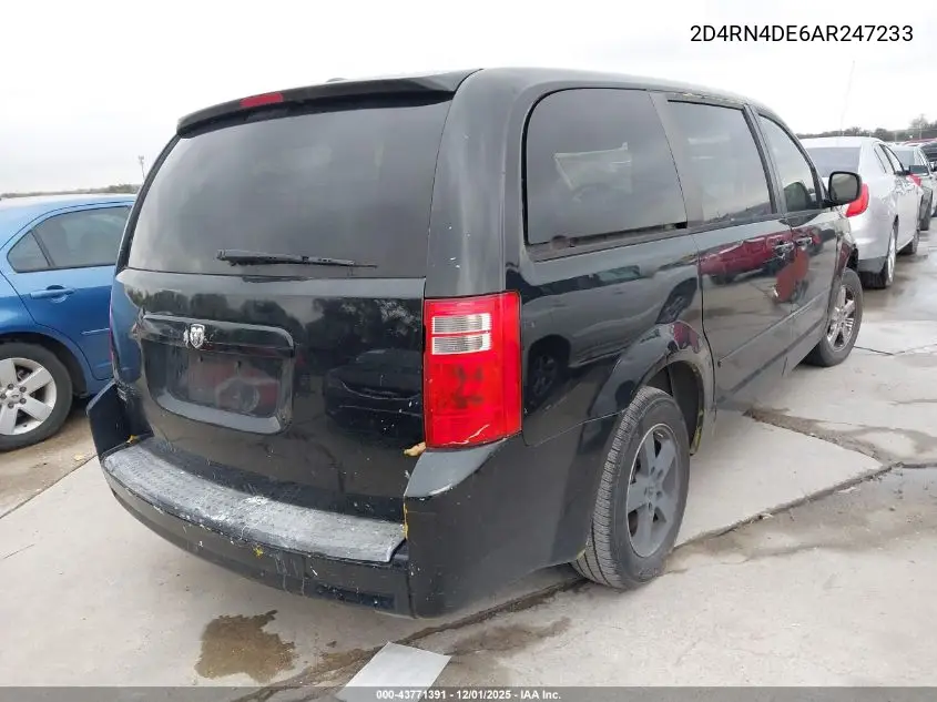 2D4RN4DE6AR247233 2010 Dodge Grand Caravan Se