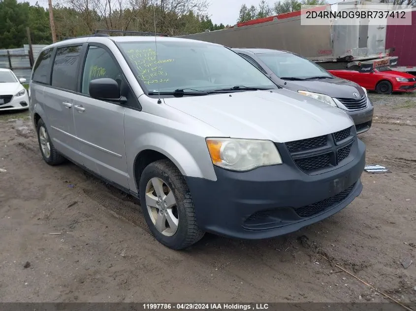 2011 Dodge Grand Caravan Se/Sxt VIN: 2D4RN4DG9BR737412 Lot: 11997786