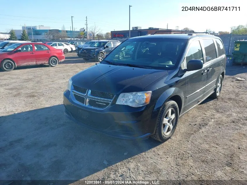 2011 Dodge Grand Caravan VIN: 2D4RN4DG6BR741711 Lot: 12003551