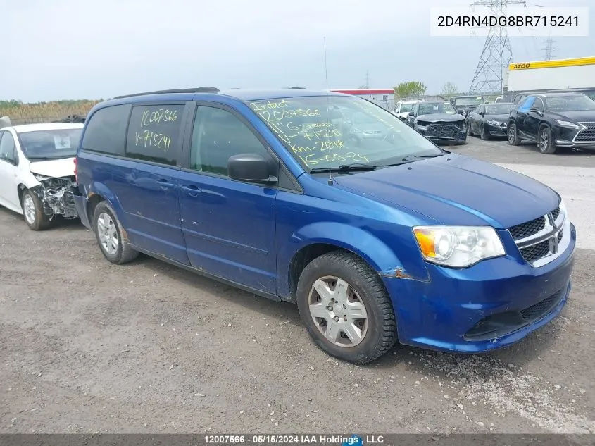 2011 Dodge Grand Caravan VIN: 2D4RN4DG8BR715241 Lot: 12007566