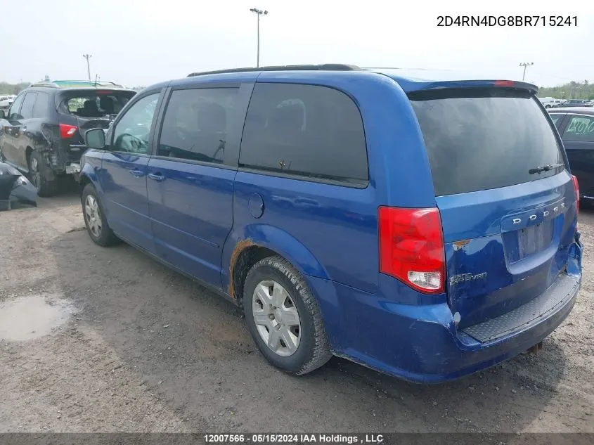 2011 Dodge Grand Caravan VIN: 2D4RN4DG8BR715241 Lot: 12007566