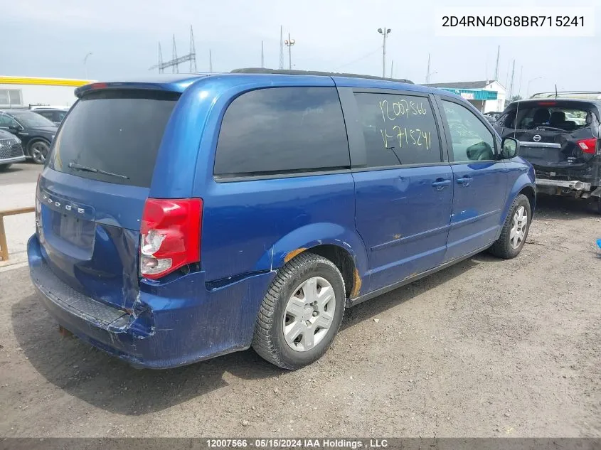 2011 Dodge Grand Caravan VIN: 2D4RN4DG8BR715241 Lot: 12007566