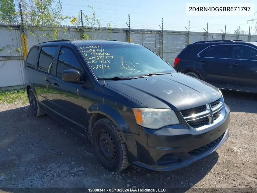 2011 Dodge Grand Caravan Express VIN: 2D4RN4DG9BR671797 Lot: 12008341