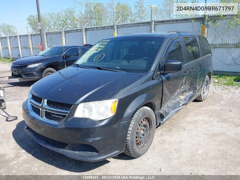 2011 Dodge Grand Caravan Express VIN: 2D4RN4DG9BR671797 Lot: 12008341