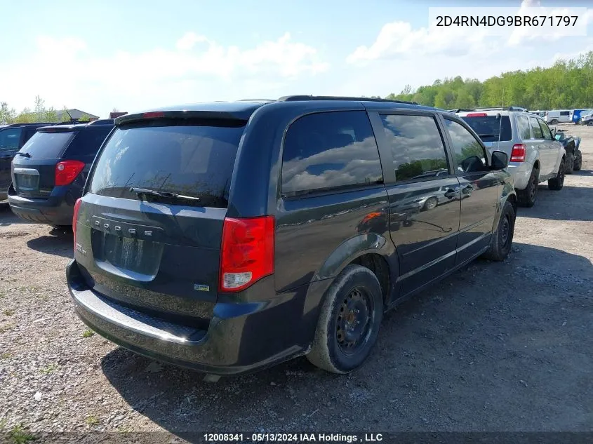 2011 Dodge Grand Caravan Express VIN: 2D4RN4DG9BR671797 Lot: 12008341