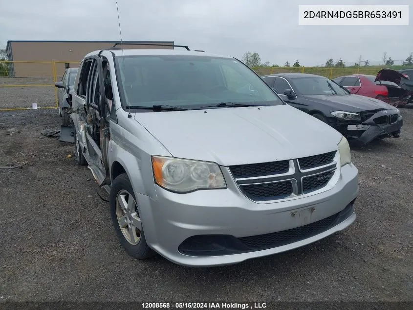 2011 Dodge Grand Caravan Express VIN: 2D4RN4DG5BR653491 Lot: 12008568