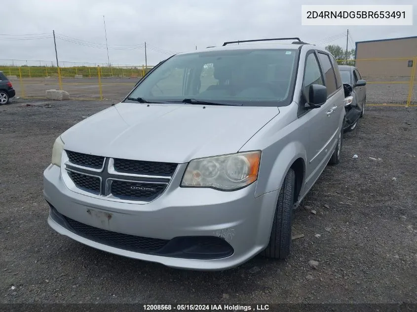 2011 Dodge Grand Caravan Express VIN: 2D4RN4DG5BR653491 Lot: 12008568