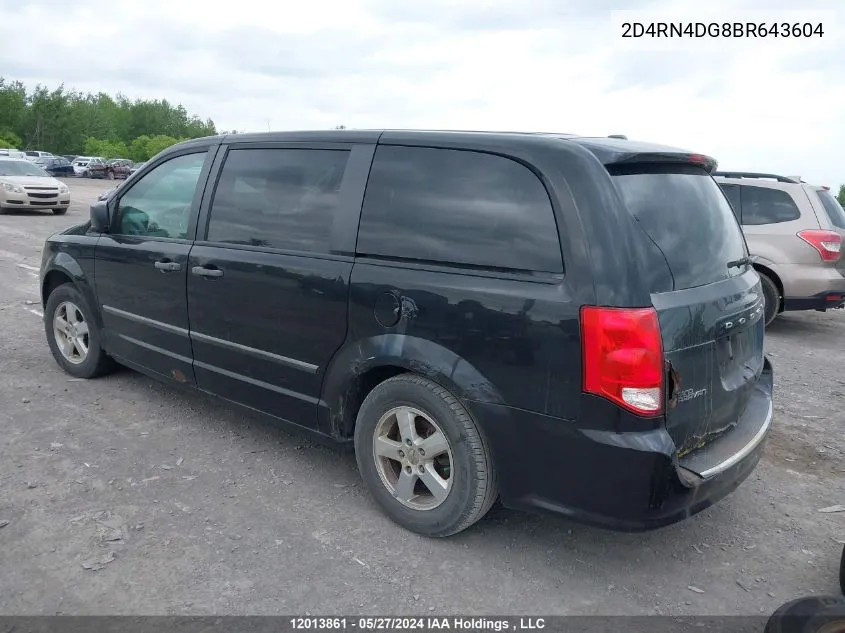 2D4RN4DG8BR643604 2011 Dodge Grand Caravan Express