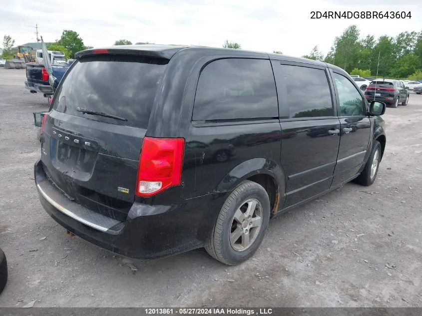 2D4RN4DG8BR643604 2011 Dodge Grand Caravan Express