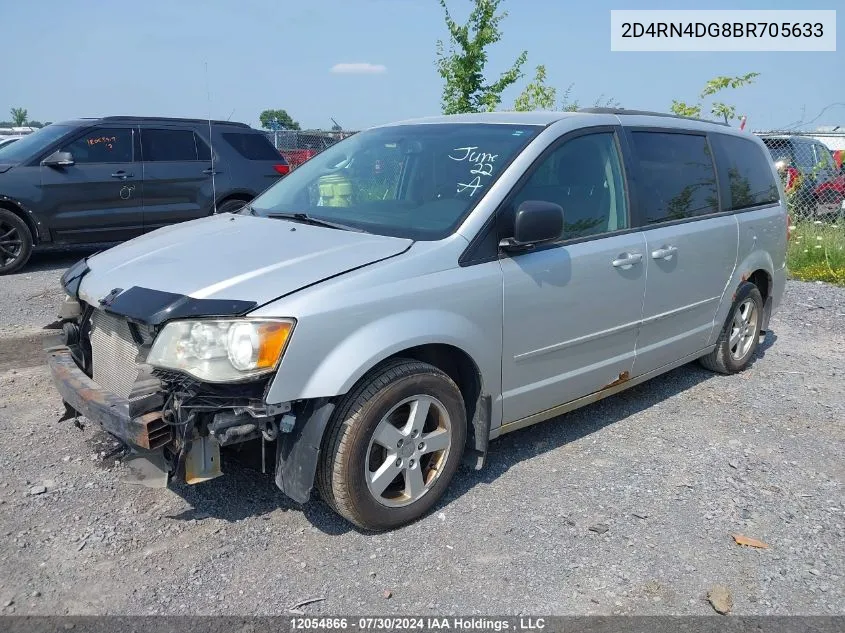 2011 Dodge Grand Caravan VIN: 2D4RN4DG8BR705633 Lot: 12054866