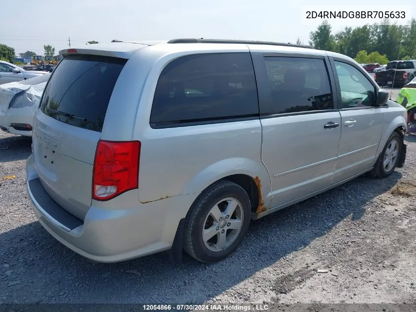 2011 Dodge Grand Caravan VIN: 2D4RN4DG8BR705633 Lot: 12054866