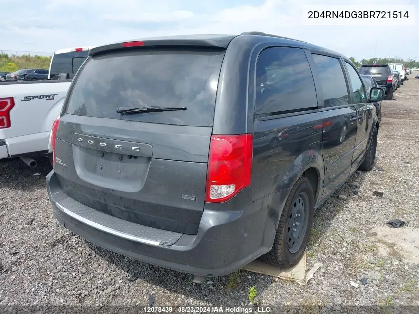 2011 Dodge Grand Caravan Express VIN: 2D4RN4DG3BR721514 Lot: 12078439