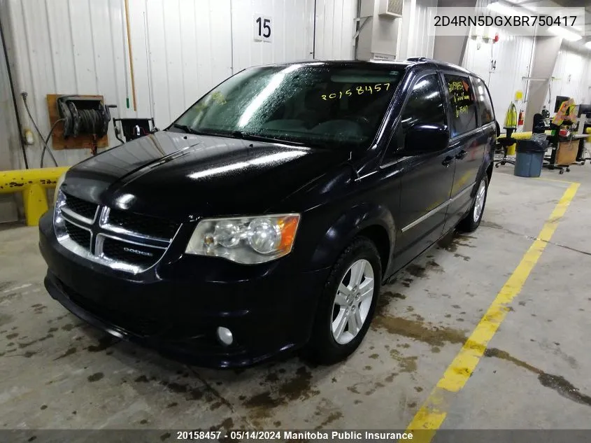 2D4RN5DGXBR750417 2011 Dodge Grand Caravan Crew