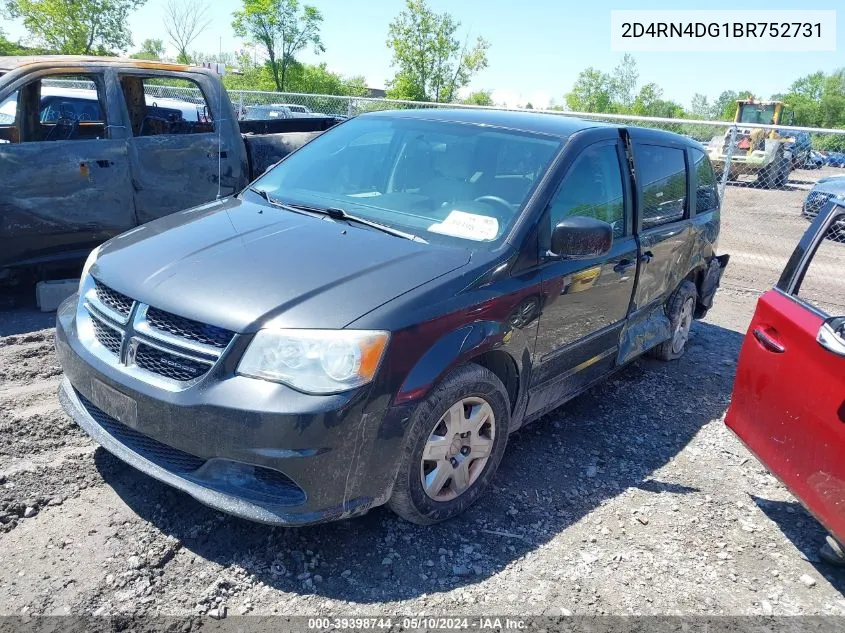 2011 Dodge Grand Caravan Express VIN: 2D4RN4DG1BR752731 Lot: 39398744