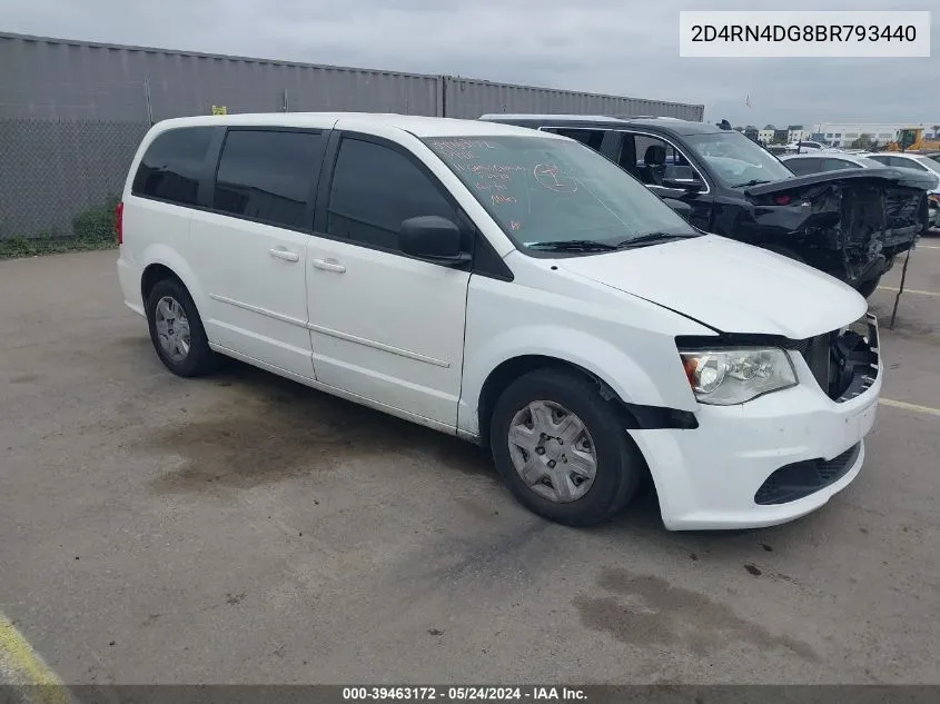 2011 Dodge Grand Caravan Express VIN: 2D4RN4DG8BR793440 Lot: 39463172