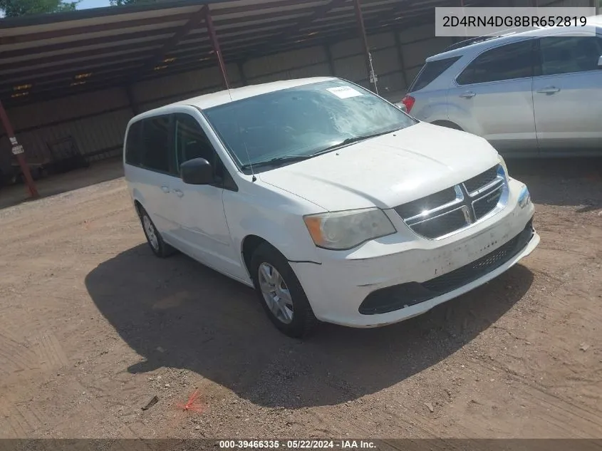 2011 Dodge Grand Caravan Express VIN: 2D4RN4DG8BR652819 Lot: 39466335