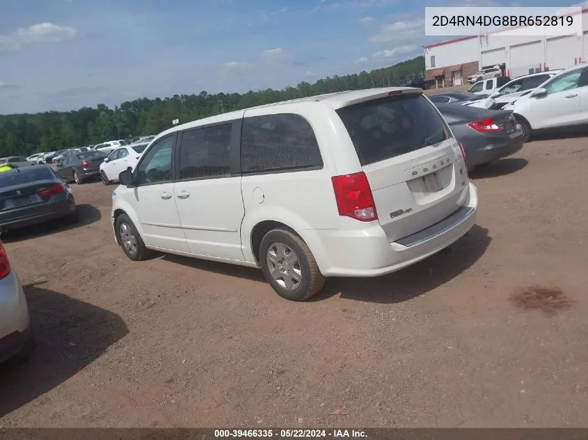 2011 Dodge Grand Caravan Express VIN: 2D4RN4DG8BR652819 Lot: 39466335