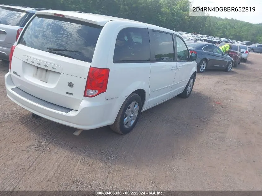 2011 Dodge Grand Caravan Express VIN: 2D4RN4DG8BR652819 Lot: 39466335