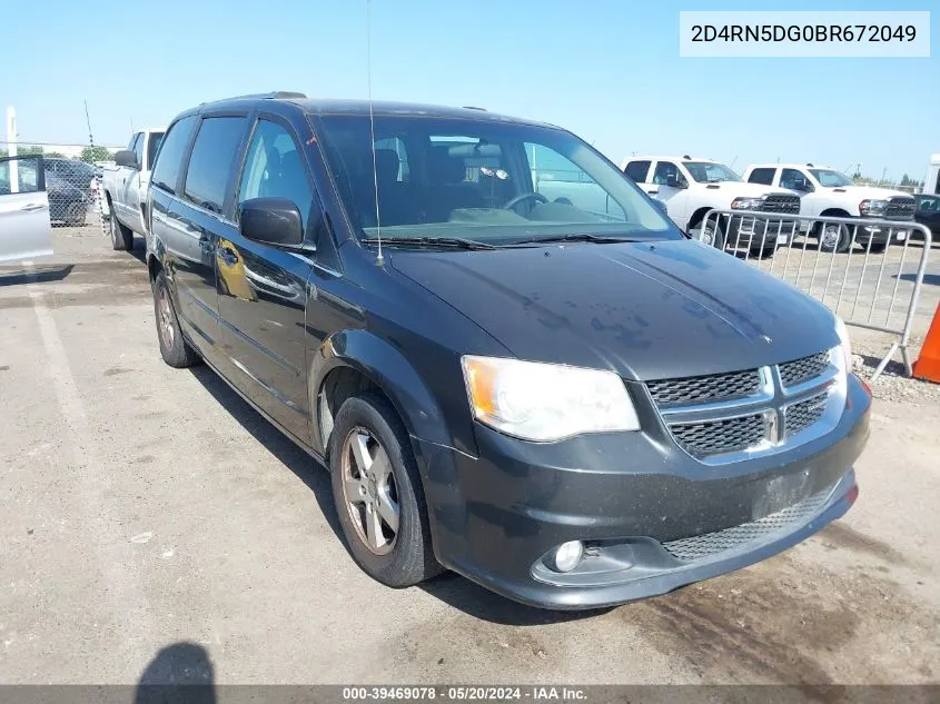 2D4RN5DG0BR672049 2011 Dodge Grand Caravan Crew