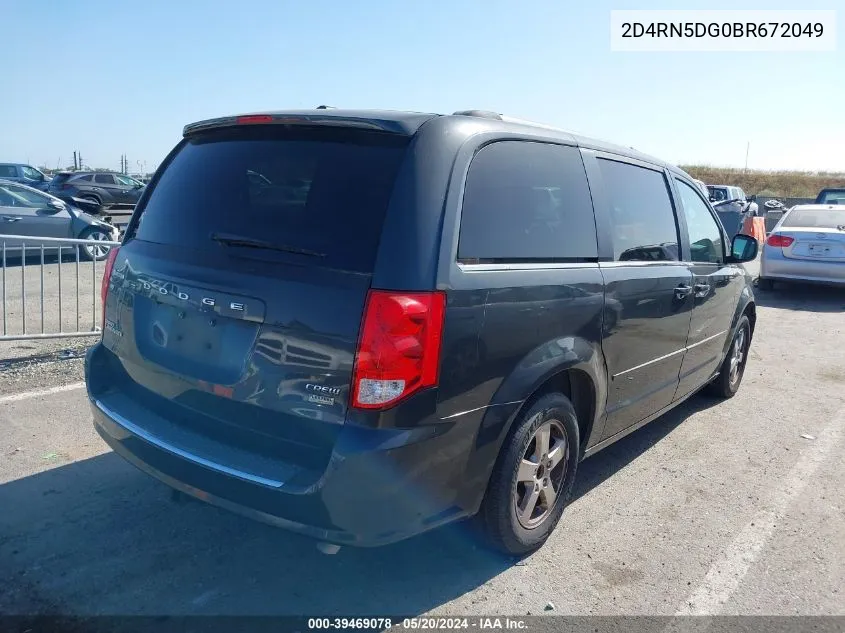 2011 Dodge Grand Caravan Crew VIN: 2D4RN5DG0BR672049 Lot: 39469078