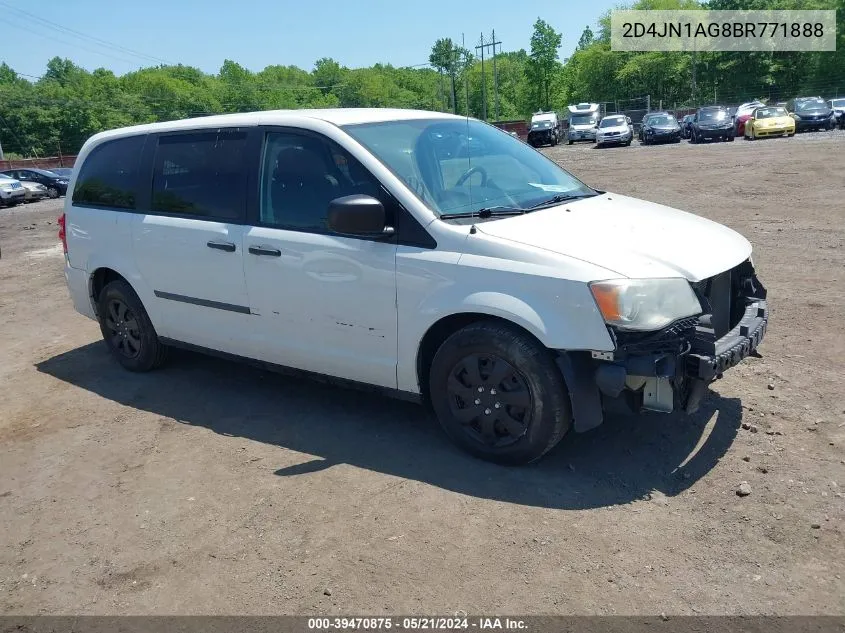 2011 Dodge Grand Caravan C/V VIN: 2D4JN1AG8BR771888 Lot: 39470875