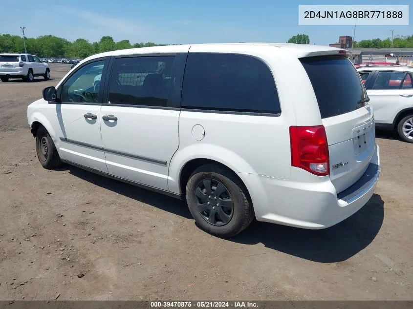 2011 Dodge Grand Caravan C/V VIN: 2D4JN1AG8BR771888 Lot: 39470875