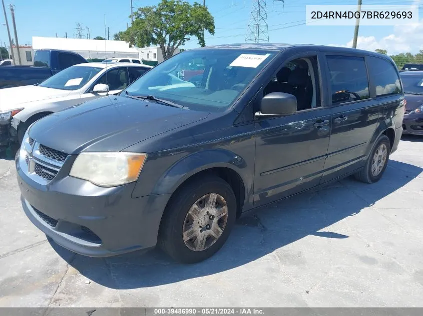 2011 Dodge Grand Caravan Express VIN: 2D4RN4DG7BR629693 Lot: 39486990