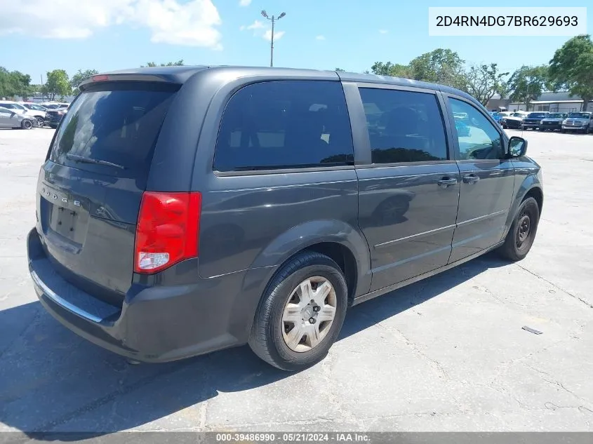 2011 Dodge Grand Caravan Express VIN: 2D4RN4DG7BR629693 Lot: 39486990