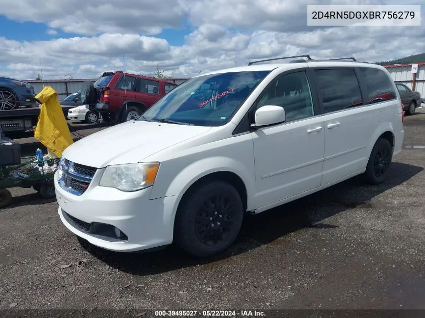 2011 Dodge Grand Caravan Crew VIN: 2D4RN5DGXBR756279 Lot: 39495027