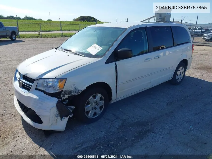 2011 Dodge Grand Caravan Express VIN: 2D4RN4DG3BR757865 Lot: 39506511