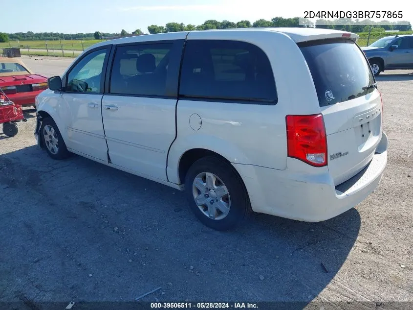 2011 Dodge Grand Caravan Express VIN: 2D4RN4DG3BR757865 Lot: 39506511