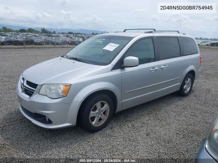 2011 Dodge Grand Caravan Crew VIN: 2D4RN5DG0BR754945 Lot: 39512004