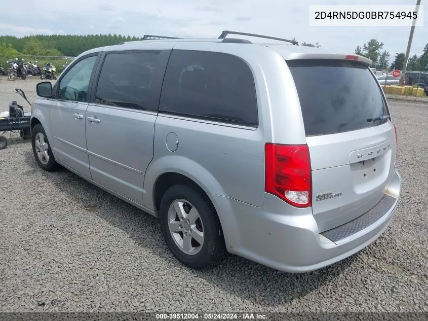 2011 Dodge Grand Caravan Crew VIN: 2D4RN5DG0BR754945 Lot: 39512004