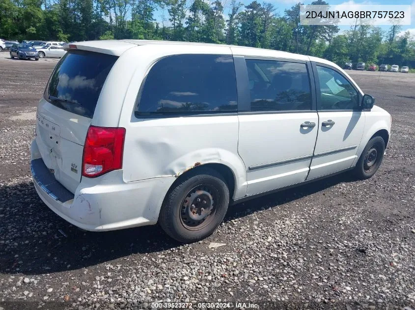 2011 Dodge Grand Caravan C/V VIN: 2D4JN1AG8BR757523 Lot: 39523272