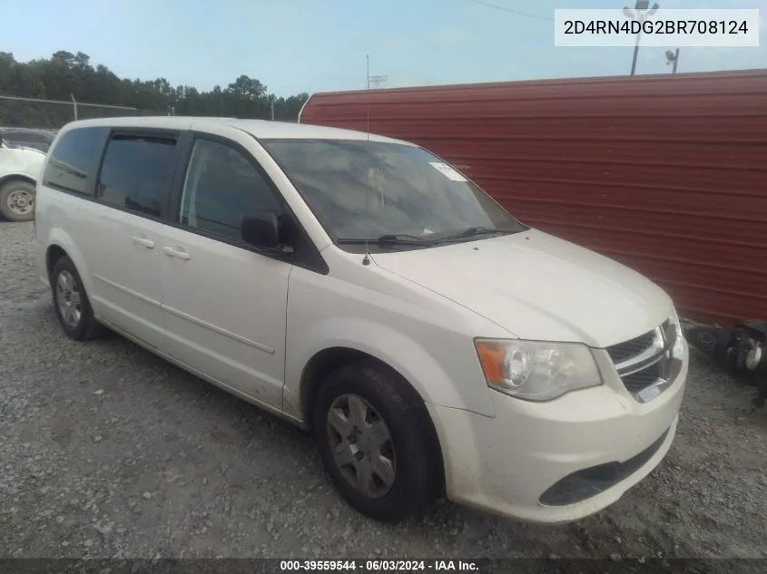 2011 Dodge Grand Caravan Express VIN: 2D4RN4DG2BR708124 Lot: 39559544