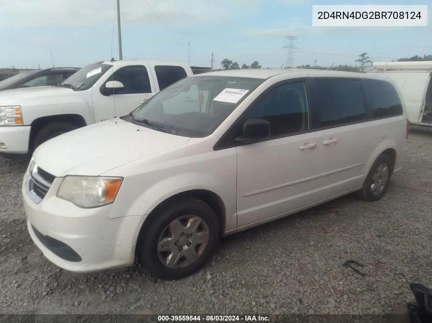 2011 Dodge Grand Caravan Express VIN: 2D4RN4DG2BR708124 Lot: 39559544