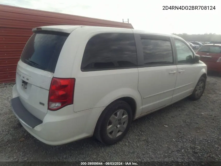 2011 Dodge Grand Caravan Express VIN: 2D4RN4DG2BR708124 Lot: 39559544