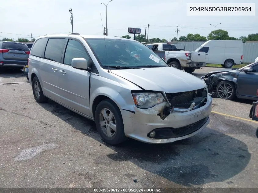 2011 Dodge Grand Caravan Crew VIN: 2D4RN5DG3BR706954 Lot: 39579612