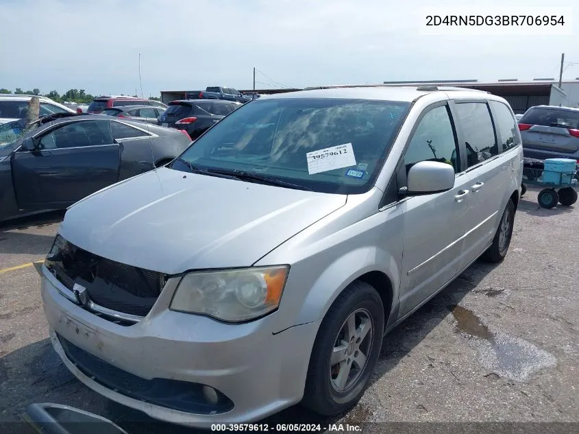 2011 Dodge Grand Caravan Crew VIN: 2D4RN5DG3BR706954 Lot: 39579612